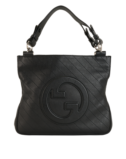 Blondie Tote, &pound;595, Handbags, Black, Leather, Front view